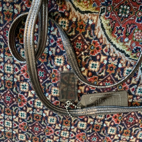 Coach metallic neutral gold/silver tote - Picture 5 of 7